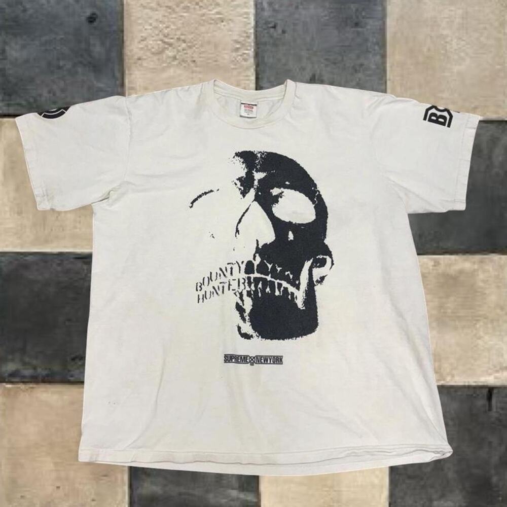 Supreme Bounty Hunter T-shirt XL Men White Graphic Skull
